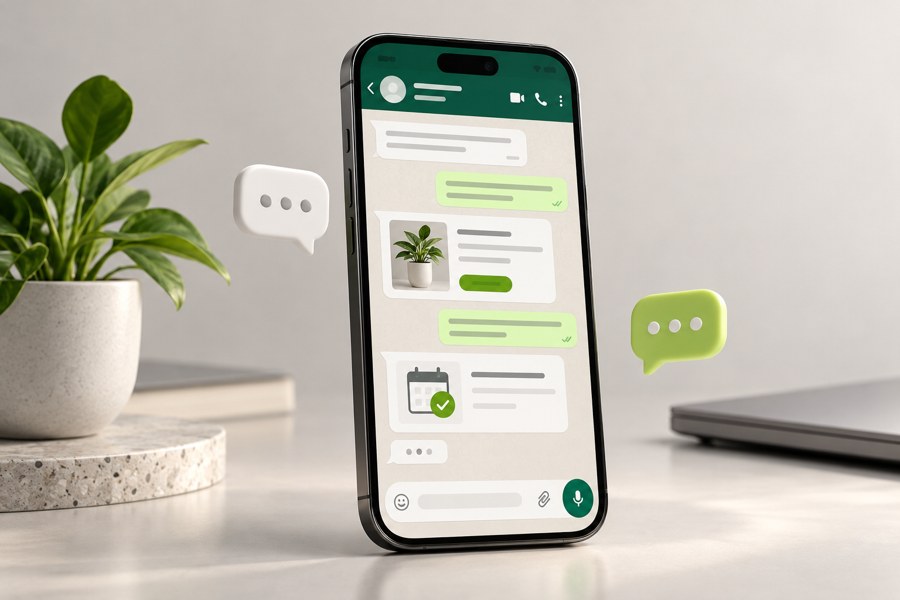 Asistente por WhatsApp con catálogo y confirmación de cita
